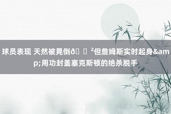 球员表现 天然被晃倒😲但詹姆斯实时起身&用功封盖塞克斯顿的绝杀脱手